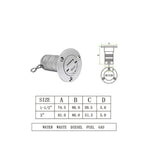 316 Stainless Steel Boat Fuel Filler – 38Mm